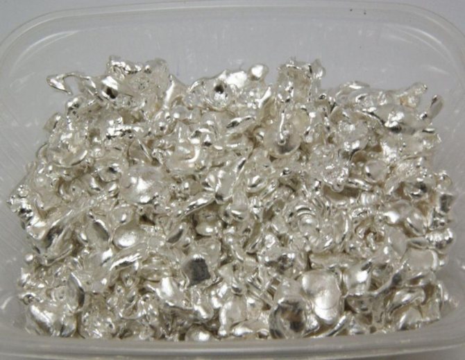 Silver refining result