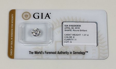 gia запечатанный алмаз неповрежденный