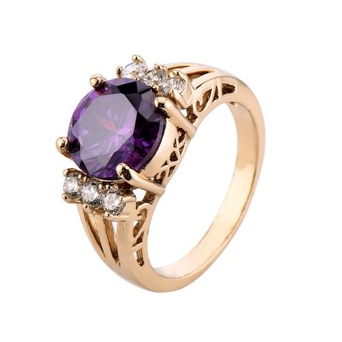 Purple gold ring