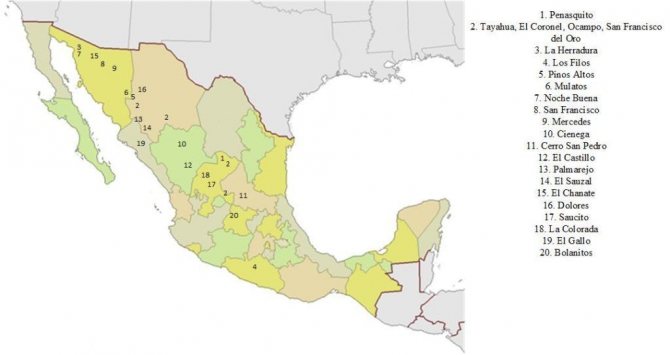 The largest mines in Mexico