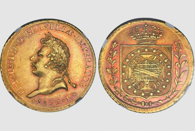 монета Педру Первый 1822 года